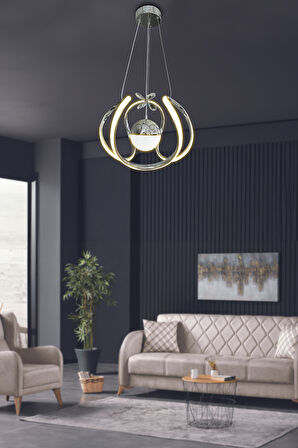 Arya Tek Toplu Led Avize 2 mt - Salon & Oturma Odası Avizesi