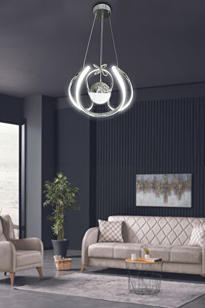 Arya Tek Toplu Led Avize 2 mt - Salon & Oturma Odası Avizesi