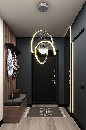 Badem Tek Toplu Modern Sarkıt Led Avize 
