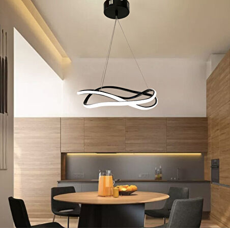 Dalga Modern Sarkıt Led Avize Salon Oturma Odası Mutfak Avizesi 
