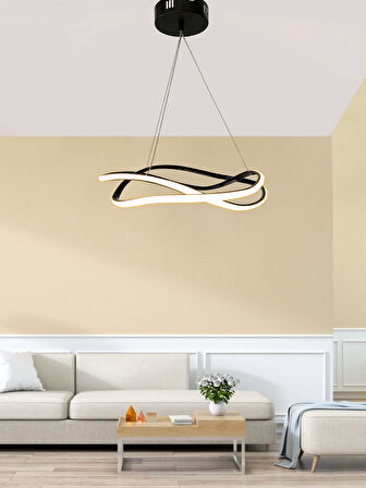 Dalga Modern Sarkıt Led Avize Salon Oturma Odası Mutfak Avizesi 