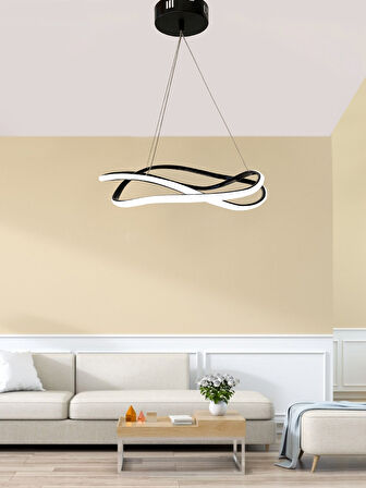 Dalga Modern Sarkıt Led Avize Salon Oturma Odası Mutfak Avizesi 