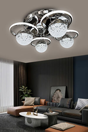 Delta Plafonyer (Tavana Yapışık) Led Avize Modern Ledli Avize 