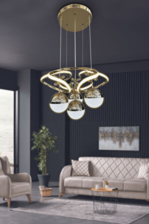 Dron 3 Renk Modern Sarkıt 4 Toplu Led Avize Powerled Ledli Avize 