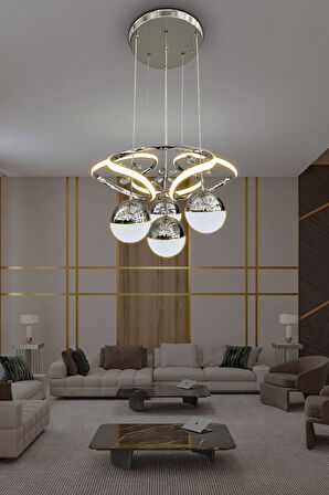 Dron 3 Renk Modern Sarkıt 4 Toplu Led Avize Powerled Ledli Avize 