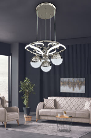 Dron 3 Renk Modern Sarkıt 4 Toplu Led Avize Powerled Ledli Avize 