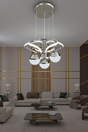 Dron 3 Renk Modern Sarkıt 4 Toplu Led Avize Powerled Ledli Avize 