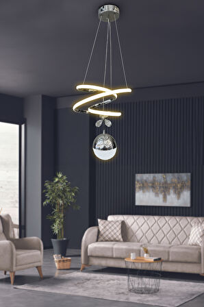Eylül Tek Toplu Led Avize 2 mt - Salon & Oturma Odası Avizesi