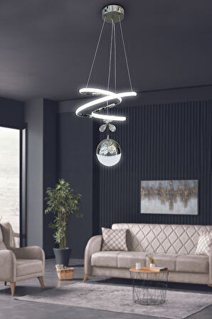 Eylül Tek Toplu Led Avize 2 mt - Salon & Oturma Odası Avizesi