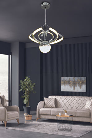 Dron Tek Top 2 modern Sarkıt Led Avize 