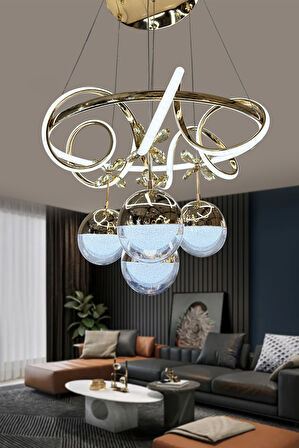 Kuzey İthal Küre 4 Toplu Led Avize 