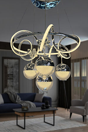 Kuzey İthal Küre 4 Toplu Led Avize 