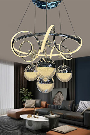 Kuzey İthal Küre 4 Toplu Led Avize 