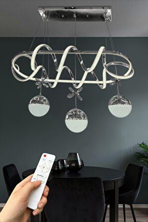 Kuzey Yemek Masası 3 Toplu İthal Led Avize 