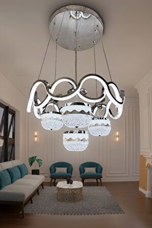 Sefa Model Taç Top 4 Toplu İthal Led Avize 