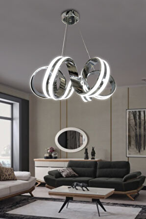 Kıvrım Çift Ledli Sıralı Toplu Led Avize 