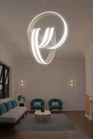 Çift Yönlü İmza Sıra Powerled Oturma Odası Led Avize 