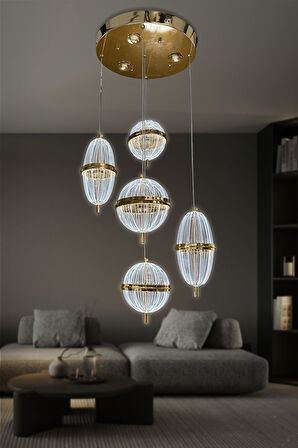 Orbella 5 li Sarkıt Led Avize