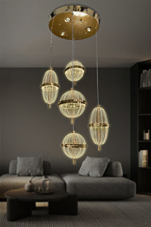 Orbella 5 li Sarkıt Led Avize