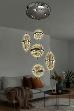 Orbella 5 li Sarkıt Led Avize