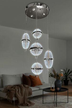 Orbella 5 li Sarkıt Led Avize