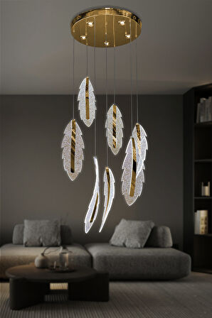 Lunex 7 li Modern Sarkıt Led Avize