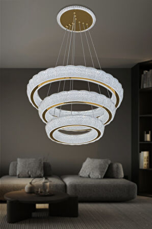 Lara 3 Katlı Modern Led Avize