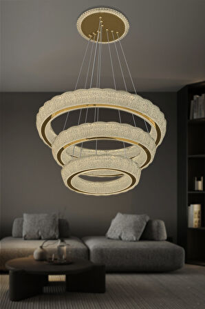 Lara 3 Katlı Modern Led Avize