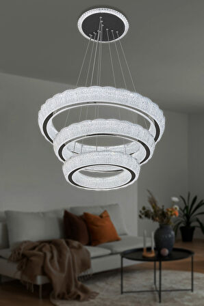 Lara 3 Katlı Modern Led Avize