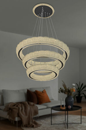 Lara 3 Katlı Modern Led Avize