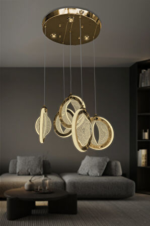 5 li Halka Sarkıt Led Avize