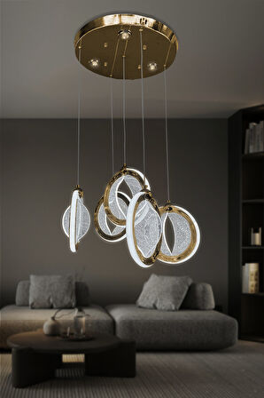 5 li Halka Sarkıt Led Avize