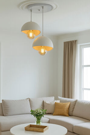 3'lü Beton Avize Modern Sarkıt Pinterest Bohem Avize Beyaz