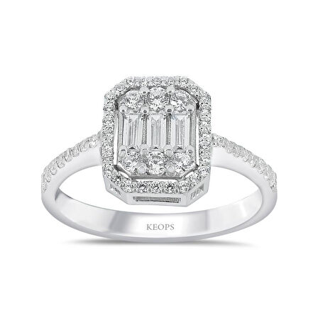 0.67 Karat Baget Pırlanta Yüzük