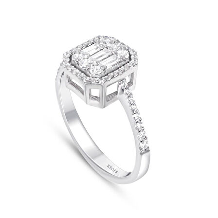 0.67 Karat Baget Pırlanta Yüzük