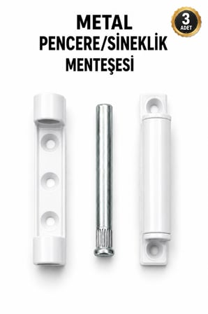 Metal Pvc Pencere Sineklik Menteşesi – Dayanıklı Gövde Pimli Menteşe Seti-3 ADET