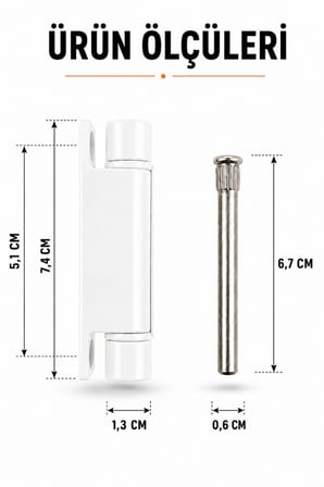 Metal Pvc Pencere Sineklik Menteşesi – Dayanıklı Gövde Pimli Menteşe Seti-3 ADET