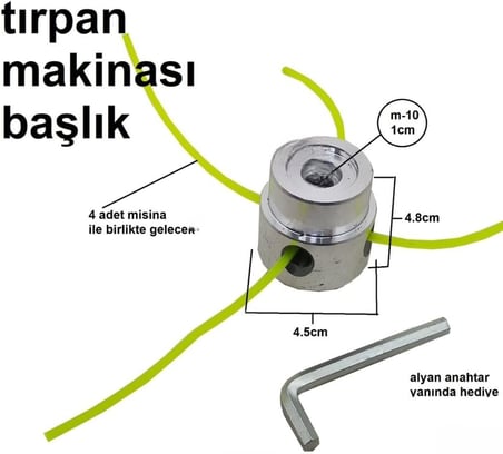 Çim Biçme Makinesi Kafası Tırpan Misinası Kafası Tırpan Makina Kafası Ahtapot Başlık
