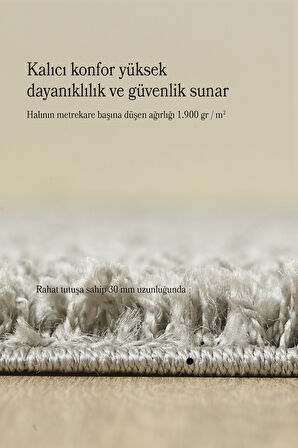 Modern Desenli Salon Halısı Açık Gri Halı Peluş Halı Yıkanabilir Post Halı Kaymaz Taban Halı