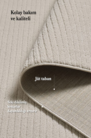 Modern Halı Özel Kesim Halı Kolay Temizlenebilir Halı Salon Halısı Mutfak Halısı Yolluk Bej Halı