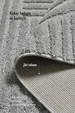 Modern Desen Özel Kesim Halı Salon Halısı Mutfak Halısı Yolluk Gri Halı Kolay Temizlenebilir Halı