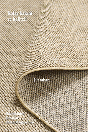 Modern Halı Sisal Bukleli Halı Bej Halı Salon Halısı Oturma Odası Halısı Koridor Halısı Yolluk