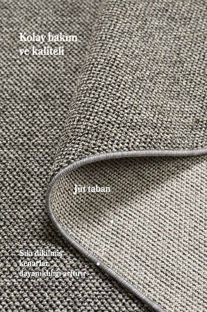 Modern Halı Sisal Bukleli Halı Gri Halı Salon Halısı Oturma Odası Halısı Koridor Halısı Yolluk