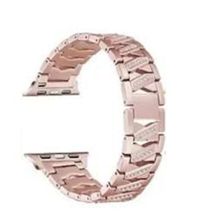 Apple Watch 1 2 3 4 5 6 Se 38/40 mm Uyumlu Paslanmaz Çelik Taşlı Kordon Kayış