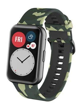 Huawei Watch Fit Desenli Silikon Kordon