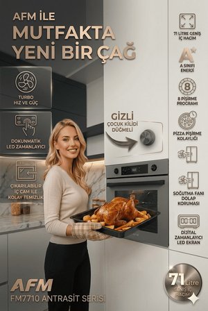 Alveus AFM Serisi SSR Dijital Elektrikli Vitro. Antrasit-Gri Ankastre Set ( V6-05+ FM3409 + FM7710)
