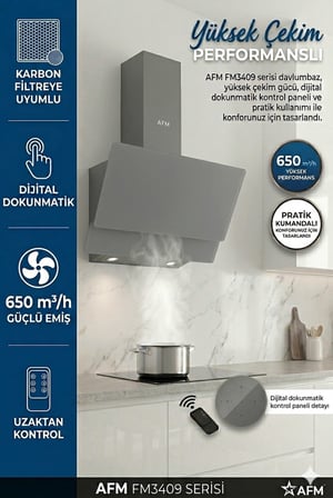 Alveus AFM Serisi SSR Dijital Elektrikli Vitro. Antrasit-Gri Ankastre Set ( V6-05+ FM3409 + FM7710)
