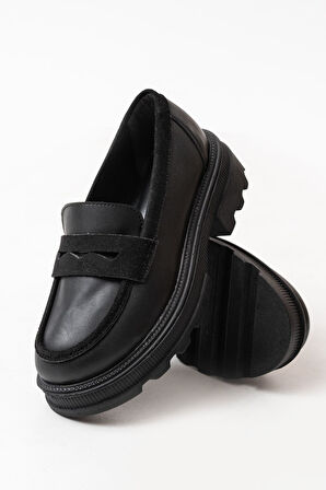 ASKA SHOES 746-759  Günlük Yüksek Tabanlı Loafer Ayakkabı