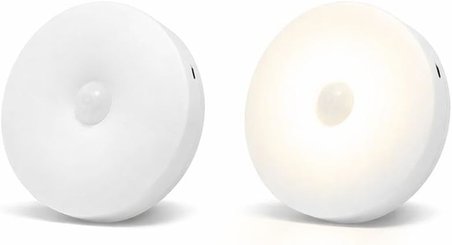 2’li Set Sensörlü LED Kabin Işığı Gece Lambası | 1,5W | 4000K Doğal Beyaz | 150 Lümen | USB Şarjlı | Manyetik &amp; Bantlı | Mutfak Dolabı, Merdiven, Gardırop Aydınlatma Karanlıkta Harekete Duyarlı