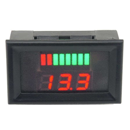 Akü Pil Kapasite Göstergesi Voltmetreli 70V-12V/24V/36V/48V/60V Pillerle Uyumlu Kurşun Asit Batarya